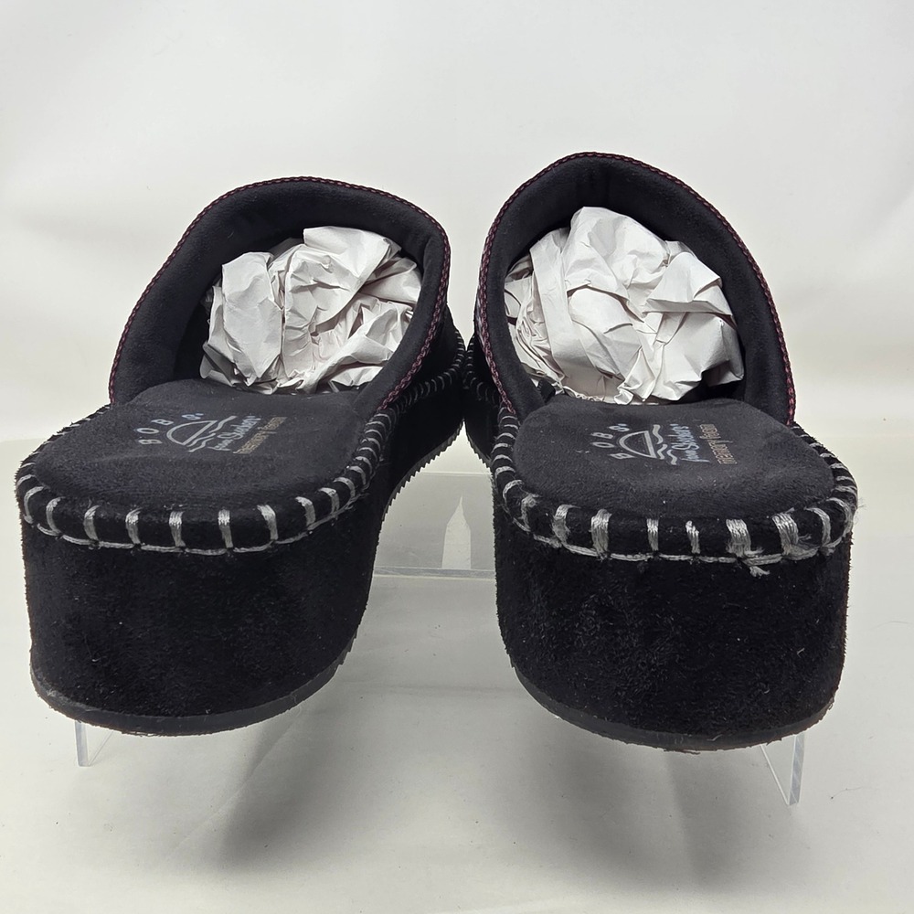 Skechers BOBS Ice Angel Womens 8.5 Black Memory Foam Platform Slipper 114560 - Picture 16 of 16